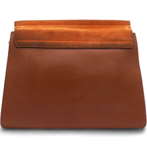Suede Calfskin Medium Faye Shoulder Bag Tobacco