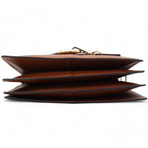 Suede Calfskin Medium Faye Shoulder Bag Tobacco
