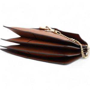 Suede Calfskin Medium Faye Shoulder Bag Tobacco