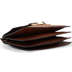 Suede Calfskin Medium Faye Shoulder Bag Tobacco