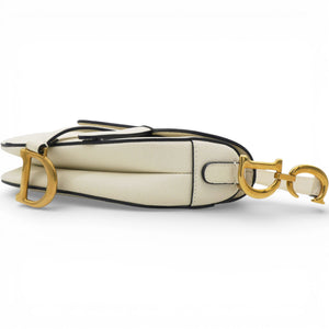 Calfskin Mini Saddle Bag White