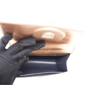 Ceramic Effect Deerskin Diorama Club Bag Gold