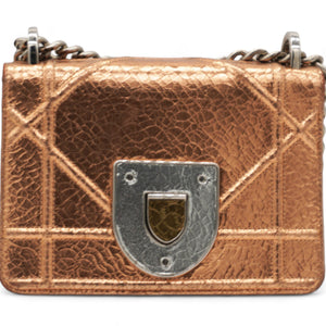 Ceramic Effect Deerskin Diorama Club Bag Gold