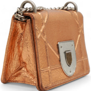 Ceramic Effect Deerskin Diorama Club Bag Gold