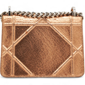 Ceramic Effect Deerskin Diorama Club Bag Gold