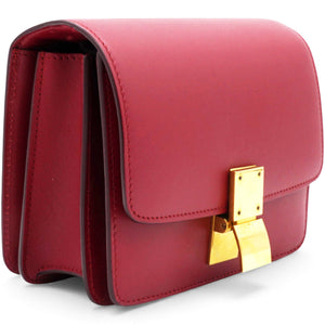 Box Calfskin Mini Classic Box Flap Bag Red