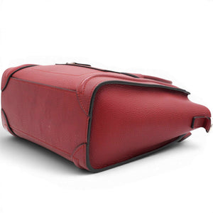 Drummed Leather Nano Luggage Merlot