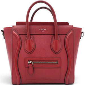 Drummed Leather Nano Luggage Merlot