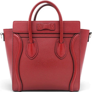 Drummed Leather Nano Luggage Merlot