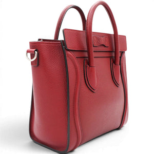 Drummed Leather Nano Luggage Merlot
