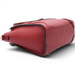 Drummed Leather Nano Luggage Merlot