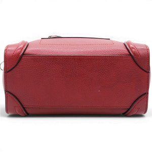 Drummed Leather Nano Luggage Merlot