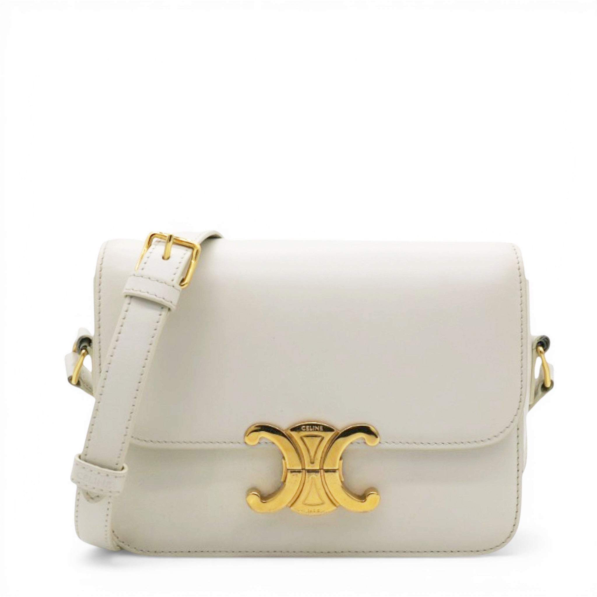 Shiny Calfskin Teen Triomphe White
