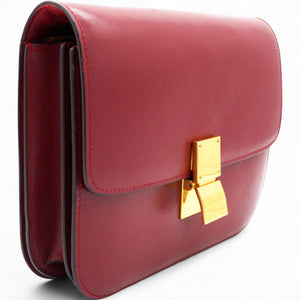 Smooth Calfskin Medium Classic Box Flap Bag Red
