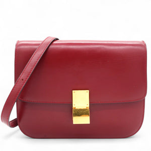 Smooth Calfskin Medium Classic Box Flap Bag Red