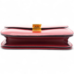 Smooth Calfskin Medium Classic Box Flap Bag Red