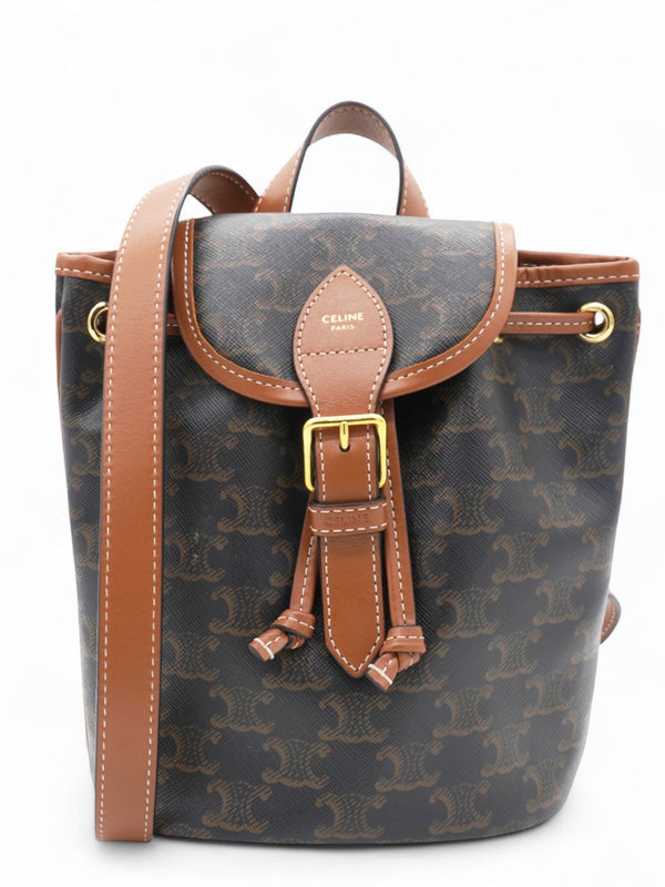 Triomphe Canvas Folco Backpack Tan