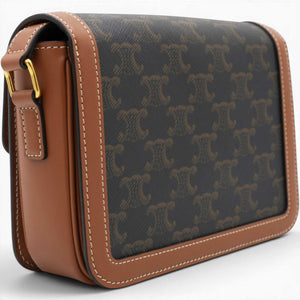 Celine Triomphe Canvas Triomphe Bag Tan