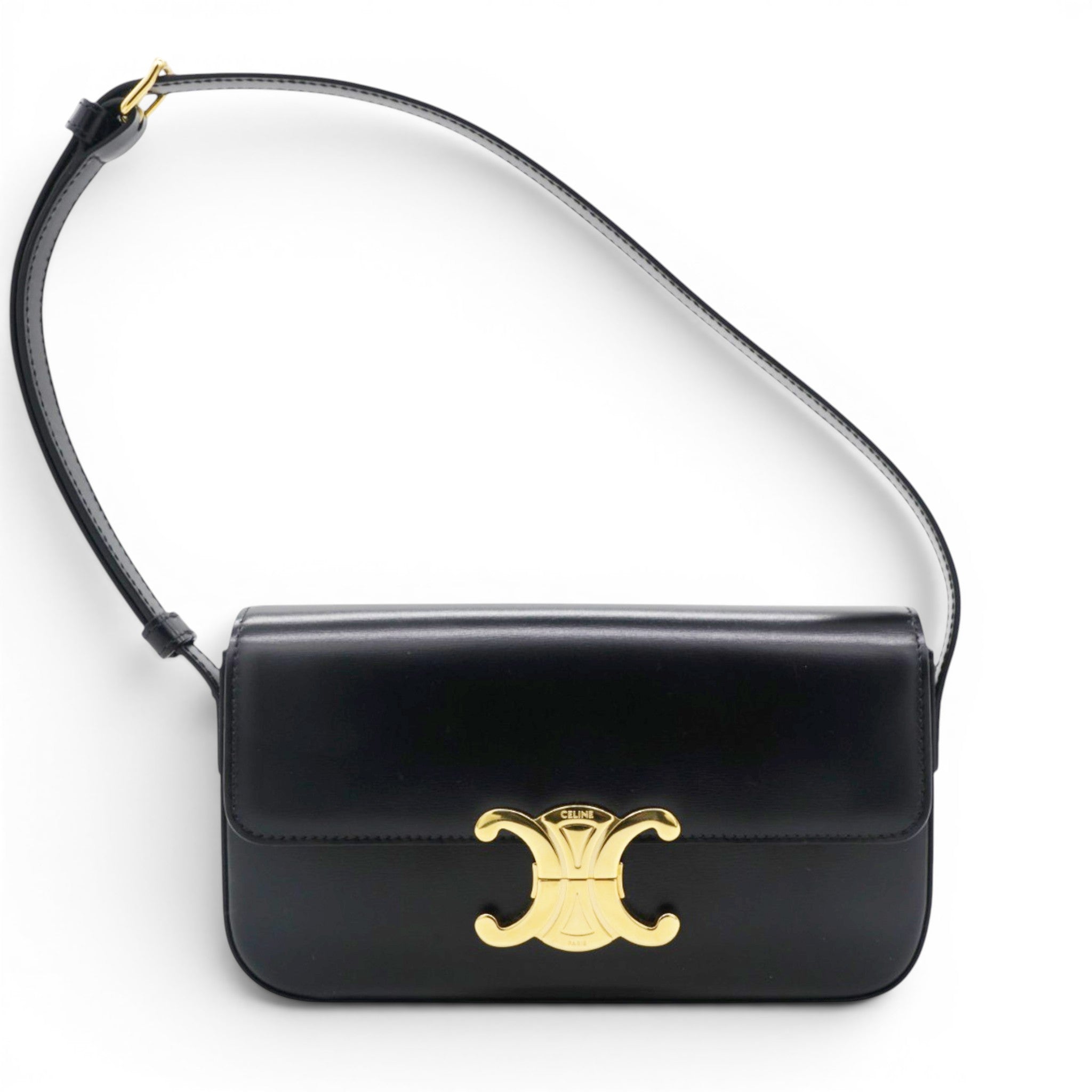 Triomphe Shoulder Bag Black