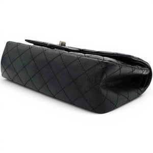 Aged Calfskin Quilted 2.55 Reissue 227 Flap Black