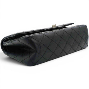 Aged Calfskin Quilted 2.55 Reissue 227 Flap Black
