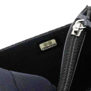 Black Quilted Patent Leather Classic WOC Clutch Bag