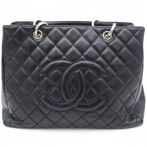 Vintage Caviar Quilted Grand Shopping Tote GST Black
