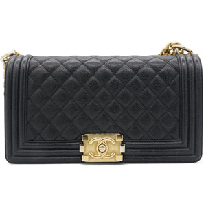 Caviar Quilted Medium Boy Flap