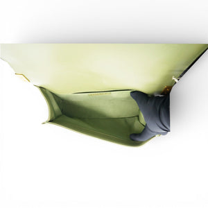 Lambskin Medium Leboy Flap Green