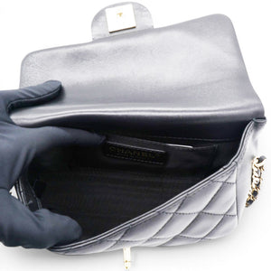 Lambskin Quilted Mini My Precious Flap Black