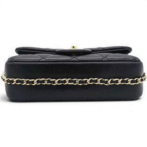 Lambskin Quilted Mini My Precious Flap Black