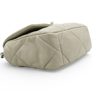 Lambskin Quilted Small Chanel 19 Flap Light Grey
