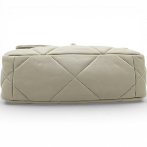 Lambskin Quilted Small Chanel 19 Flap Light Grey