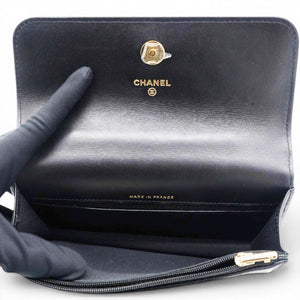 Lambskin Quilted Trendy CC Flap With Chain Black