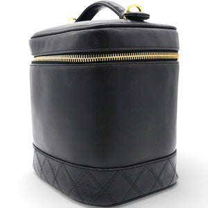 Lambskin Vanity Cosmetic Bag Black