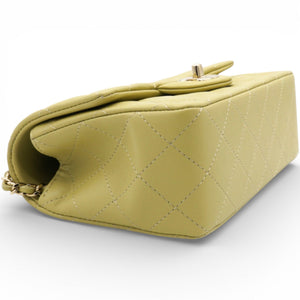 Mini Rectangular Top Handle Flap Bag Lambskin