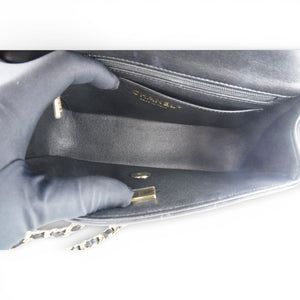 Mini Top Handle Rectangular Flap Black