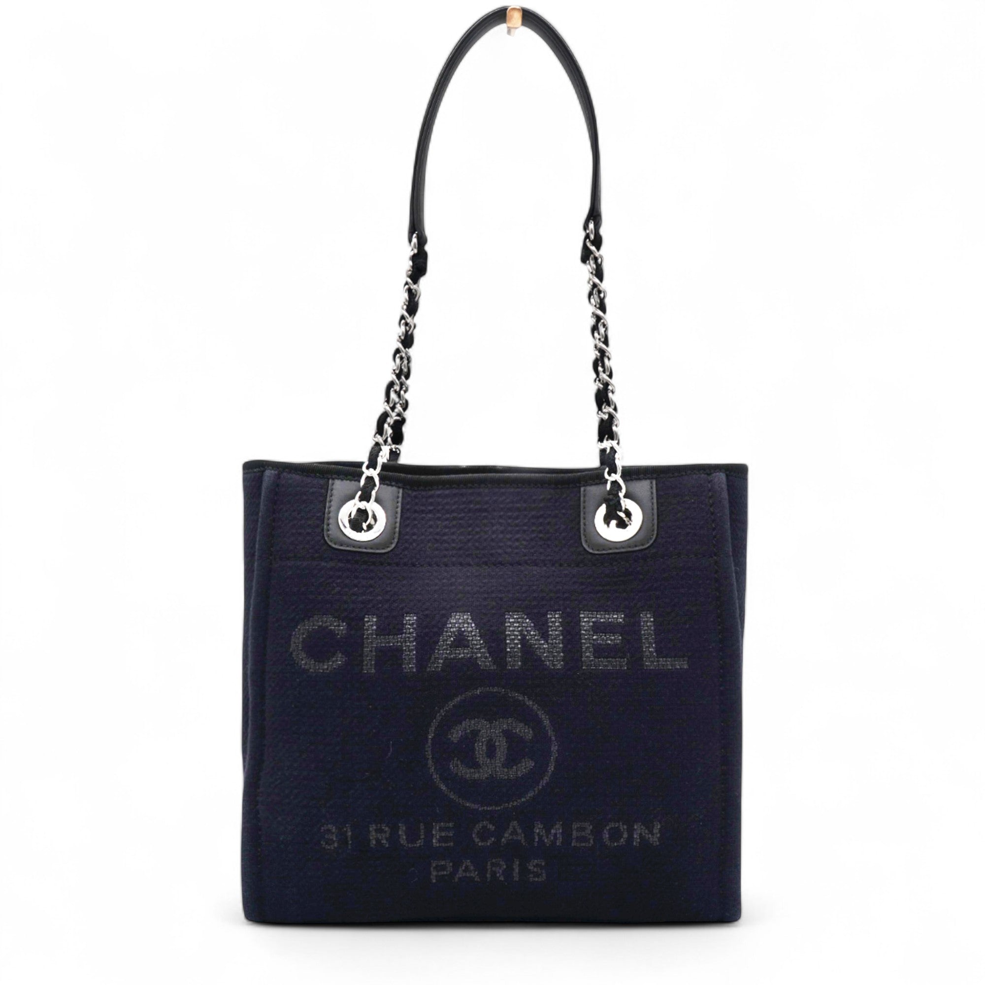 Mixed Fibers Small Deauville Tote Navy