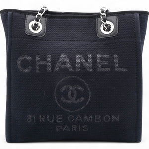 Mixed Fibers Small Deauville Tote Navy