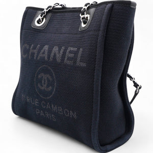 Mixed Fibers Small Deauville Tote Navy