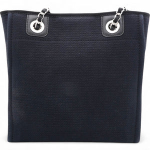 Mixed Fibers Small Deauville Tote Navy