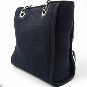 Mixed Fibers Small Deauville Tote Navy