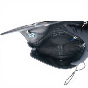 Patent Quilted Small Coco Shine Flap Black