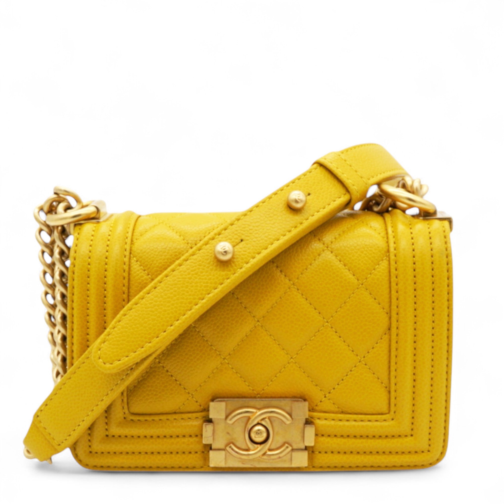 Quilted Micro Boy Flap Yellow