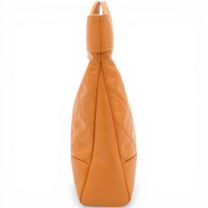 Shiny Crumpled Calfskin Quilted Mini 31 Shopping Bag