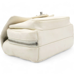 Square Flap Bag White