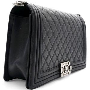 Stitched New Medium Boy Flap Black