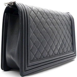 Stitched New Medium Boy Flap Black