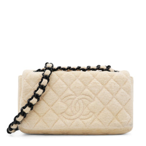 Terry Flap Bag Beige