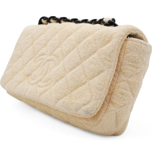 Terry Flap Bag Beige